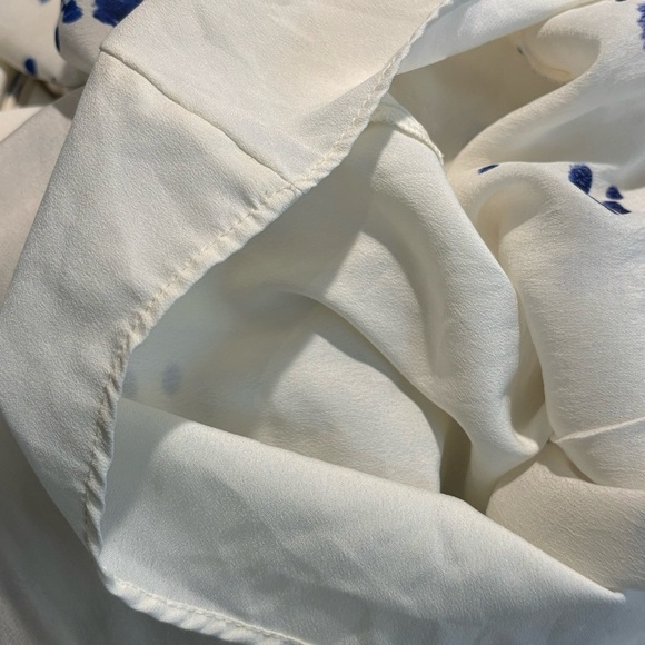 MAEVE Sz S Ink Splatter Macrame Crochet Lined Belt Anthropologie Maxi Dress - Picture 12 of 13